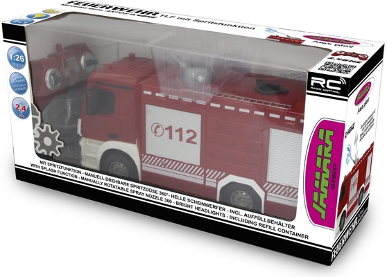 Camion Bomberos Radio Control Bomberos TLF con Funci�n de Rociado Mercedes-Benz Antos 1:26 2,4GHz